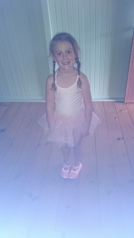 Georgia in her ballerina outfit and pumps
