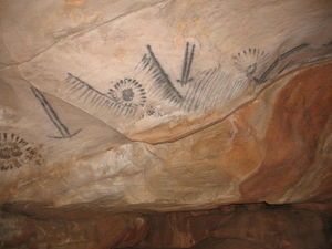 Aboriginal cave drawings