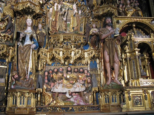 Close up of reredos(altarpiece) scenes