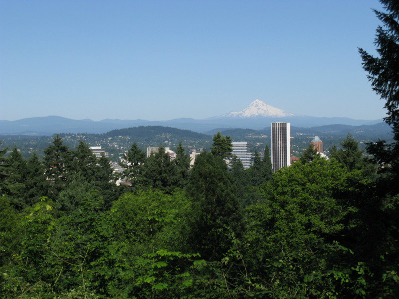 View of Portland with Mt. in background