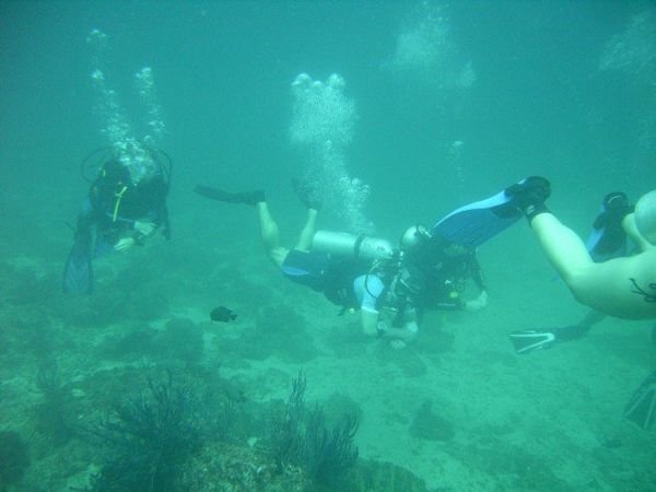 Chelle with the dive group