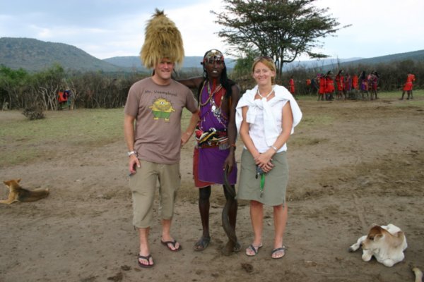 Dave and I at the Masai Village