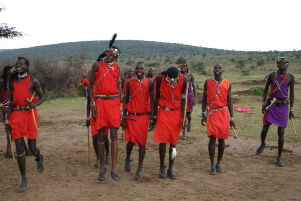 Masai Warriors dancing