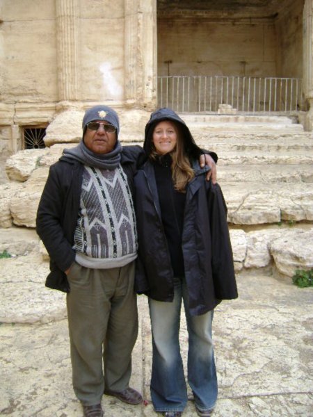 Me and our guide at the temple of Baal