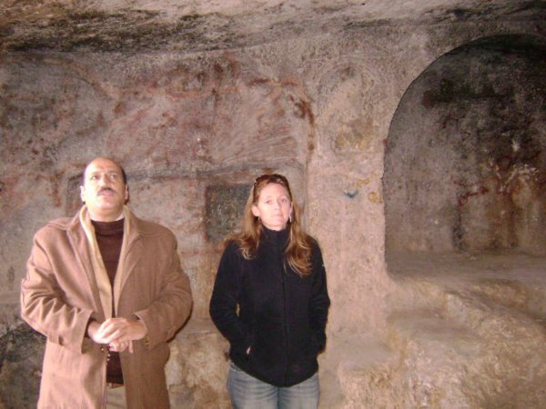 Abdul and I in a pagan cave