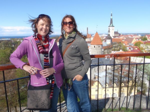 MK and chelle over the Tallinn rooftops