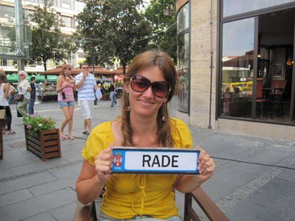 Me with my license plate name from Serbia