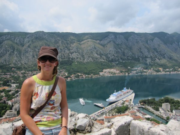 Me at the top of the fortress in Kotor
