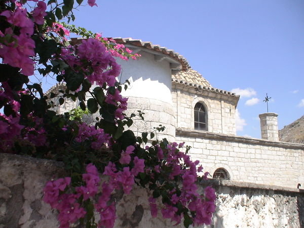 Church and Bougainvilleas