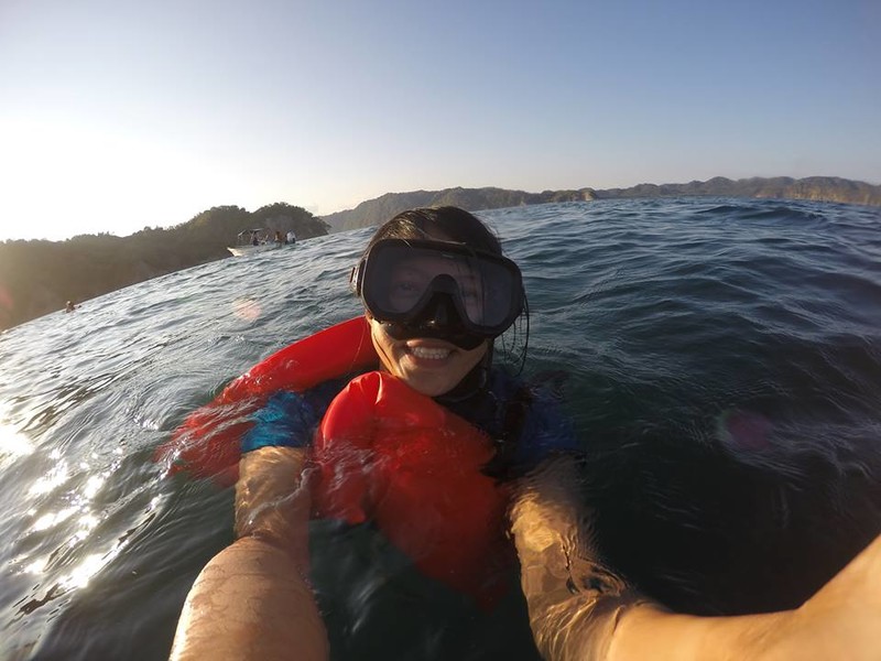 snorkel selfie in the sea :D