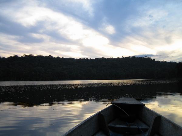 Sunset towards the end of our canoe trip