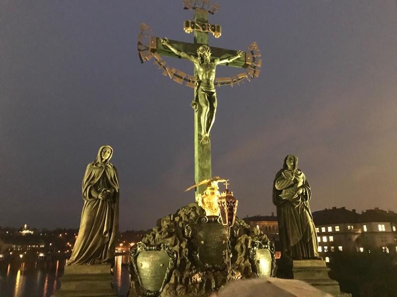 Statue of Crucifixion at the Charles Bridge