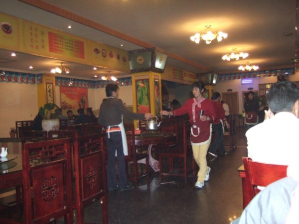 My first dinner out in Lhasa