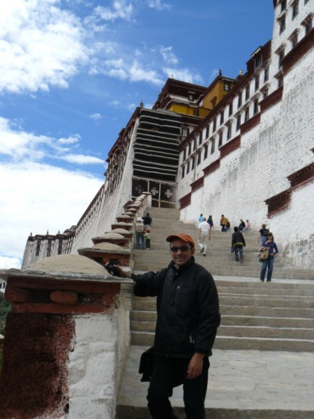 Me getting ready to climb the steps and then Potala, can't believe it!!!
