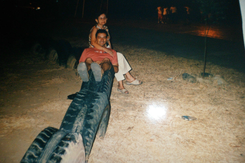 Aquellos tiempos, con mi mami en el parque de Prados del Norte