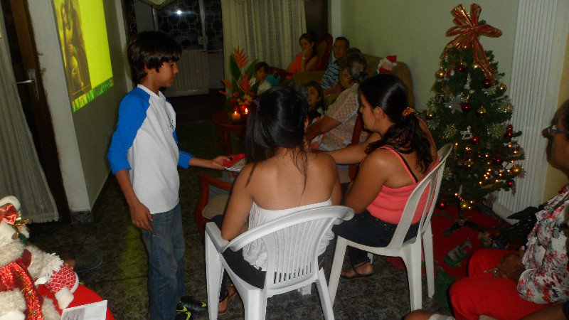 Migue attending to the guests