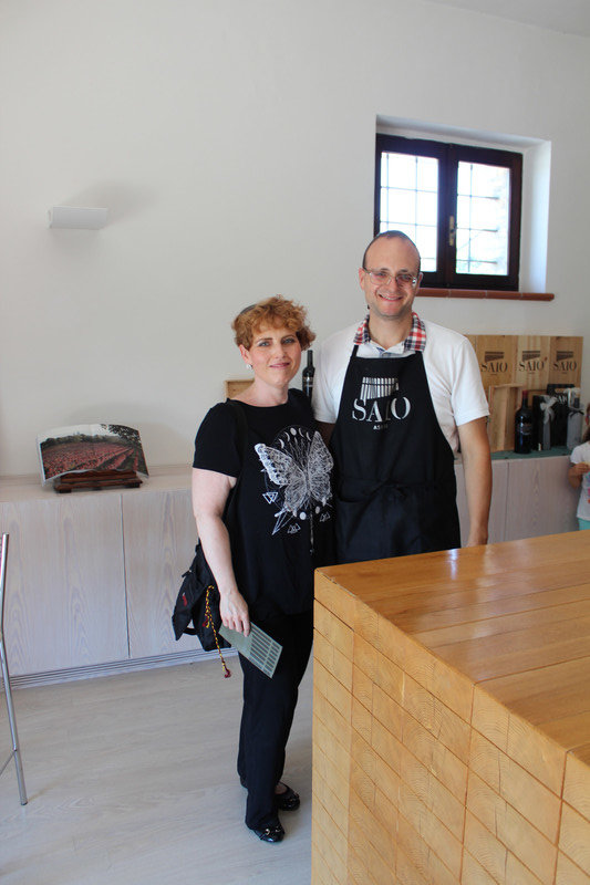 Elinor with SAIO Winery Owner