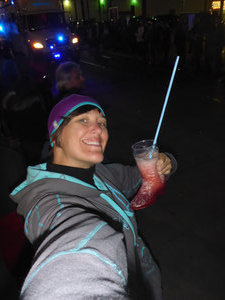 first mardi gras parade - with cocktail in a boot!!