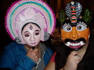 Dana and I with Masks on