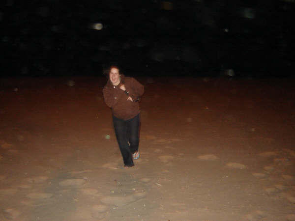 Dana running around in the sand!!