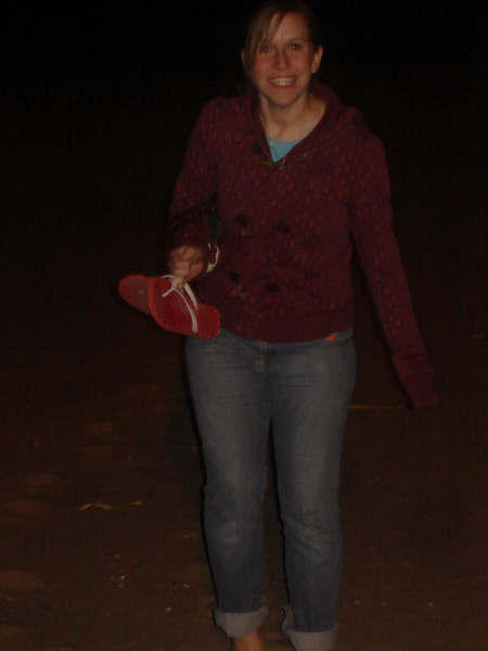 Paige running around in the sand!!