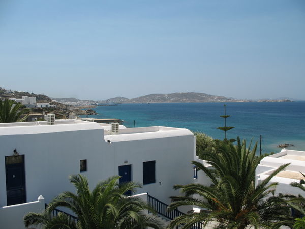 Mykonos - the view from Olia Hotel