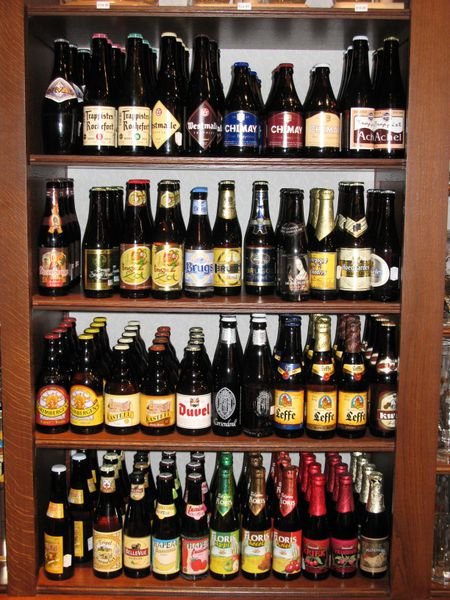 37 of the 550 different Belgium beers on offer
