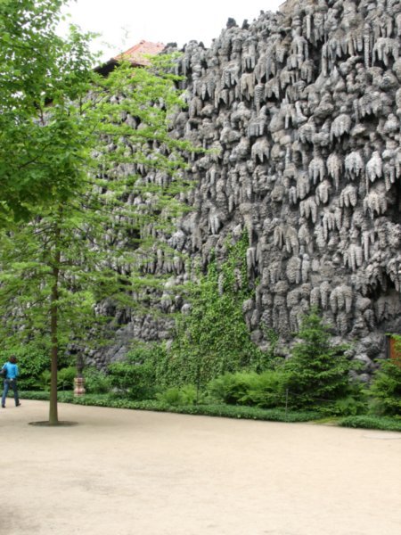 Waldstein Gardens limestone drip wall