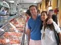 Jason & Marisa selecting seafood in Puerto Santa Maria 
