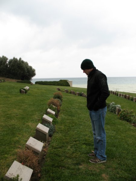 Reading the headstones at Galipoli