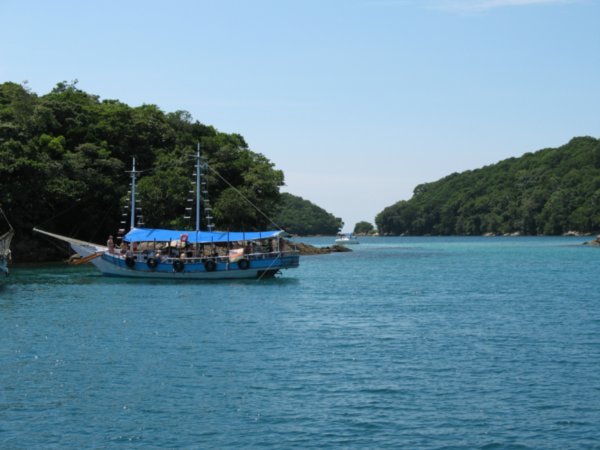 The crystal blue waters around Ilha Grande