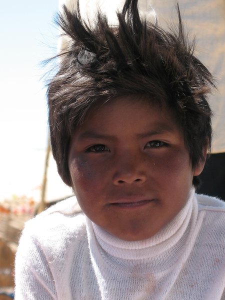 They breed good looking kids on the Uros Islands