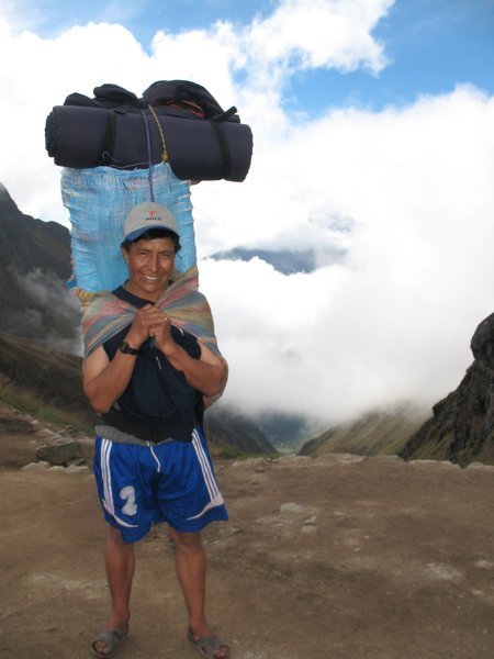 Porters carry serious loads
