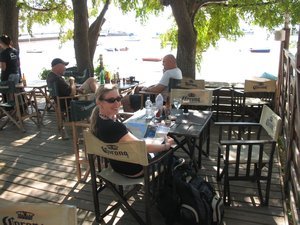 Lunch by the water in Colonia (Uruguay) 