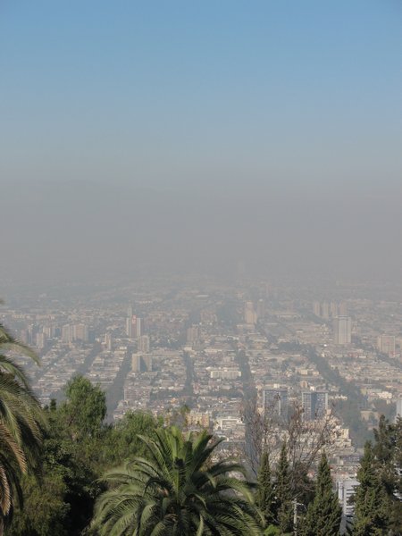 Santiago's famous thick smog