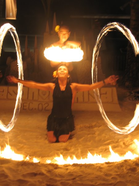 Fire show at the reception