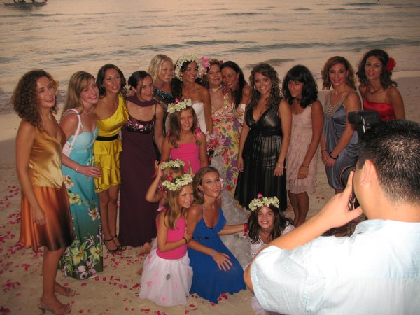 All the girls of the wedding