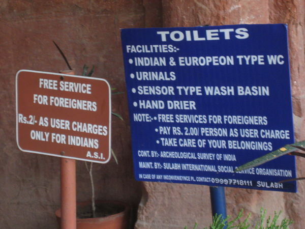 Free toilets for foreigners!!