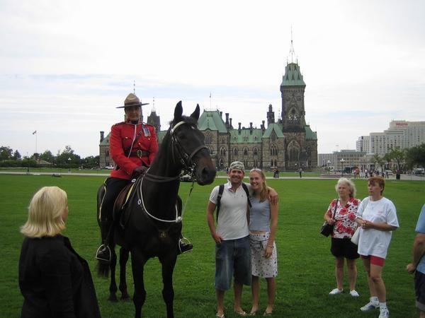 Nic and Dave with a mountie!!