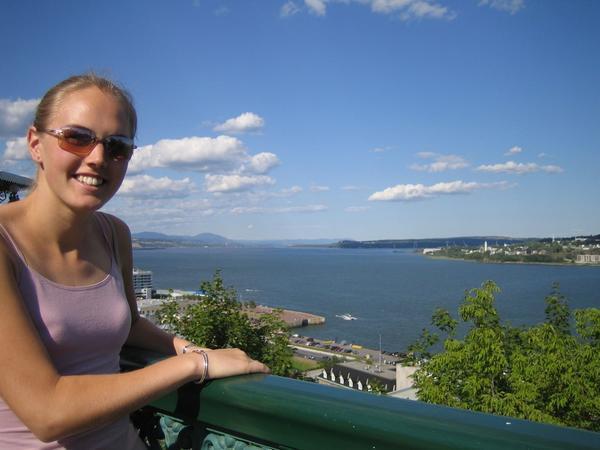 Nic overlooking the St Lawrence River in Quebec City