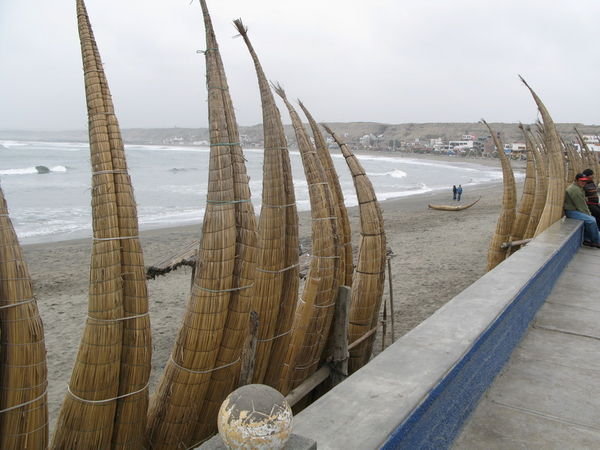 Reed boats in Huanchaco