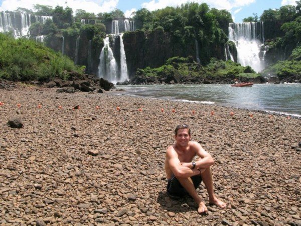 Dave taking a dip at Iguazu