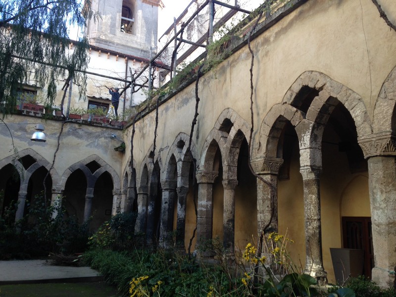 San Francescan monk's monastery courtyard