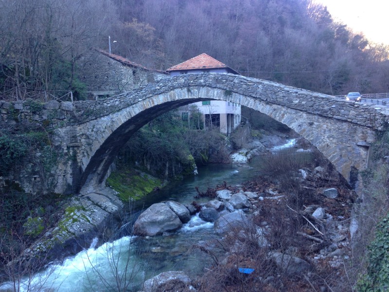 Medieval stone bridge: Zuccarello Italy
