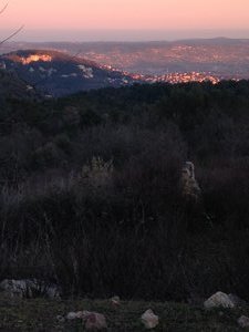 Sunset over Cabris: taken from. Neighbouring mountain