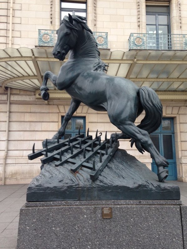 Cast horse outside Musee D'Orsay