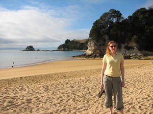 Wendy at Kaiteriteri beach