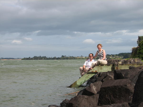Us on a Auckland harbour