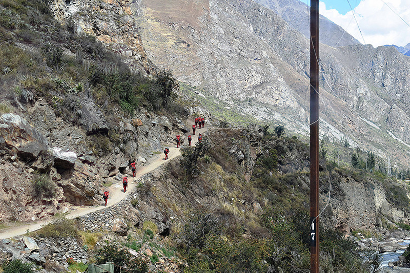 A few hiking along the Inca Trail