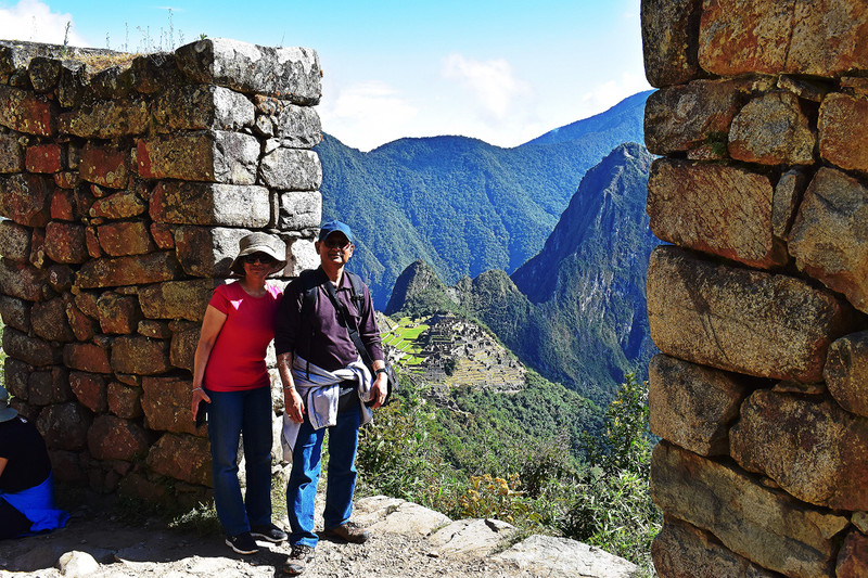 Halfway to the Sun Gate - Machu Picchu at a distance